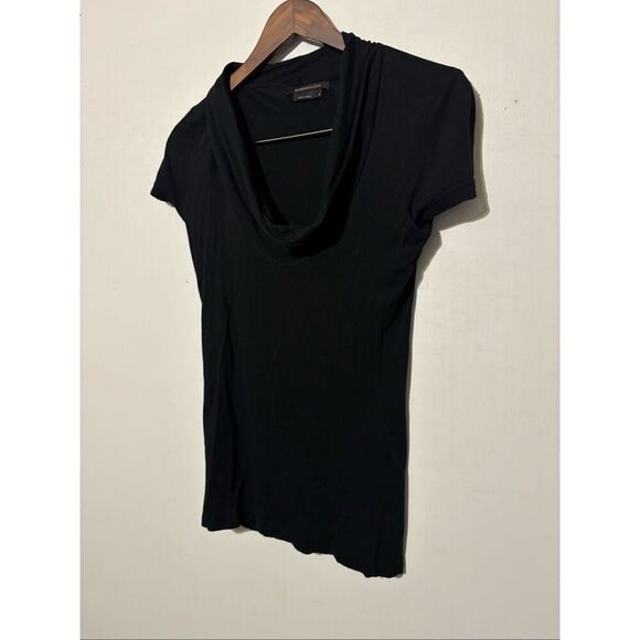 BCBG Tops - BCBG Maxazria Women's Size Small Black Scoop Neck Short Sleeve Blouse Top